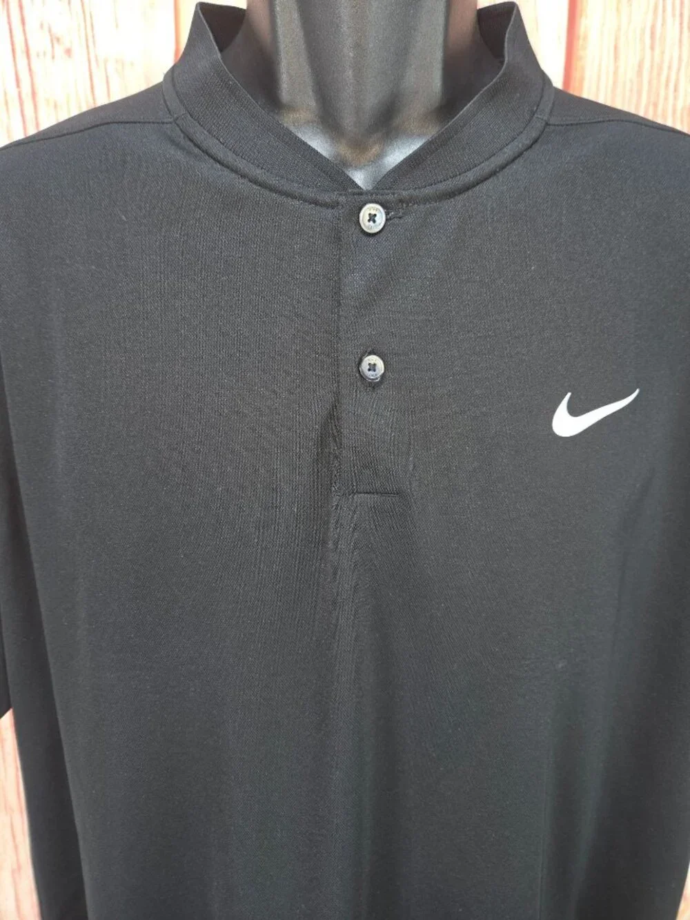 Nike Dri-Fit Mens Standard Fit Black Polo XL - Baseball Collar